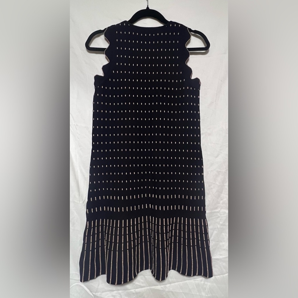 NEW Ted Baker London Relioa Metallic Jacquard Dress w/ Scallop Details Cocktail - Picture 8 of 11